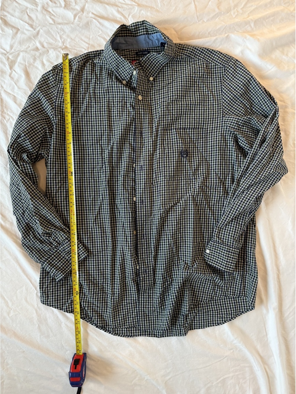 Chaps Men's Long Sleeve Button-Down Plaid Shirt L/G